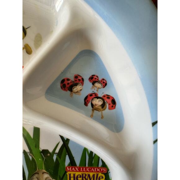 Vintage Max Lucado Hermie Child’s Divided Plate Melamine Family Choice Bugs - Picture 3 of 11